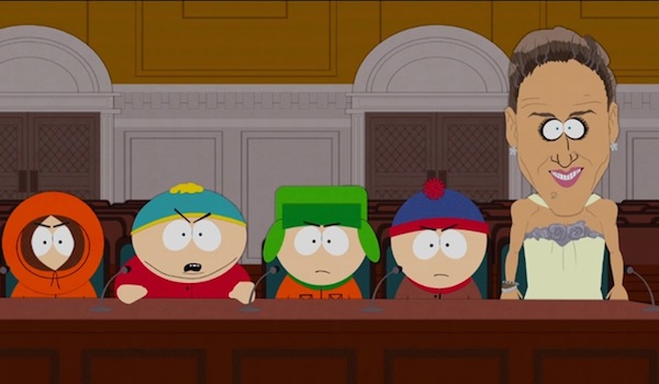 South Park cast in courtroom
